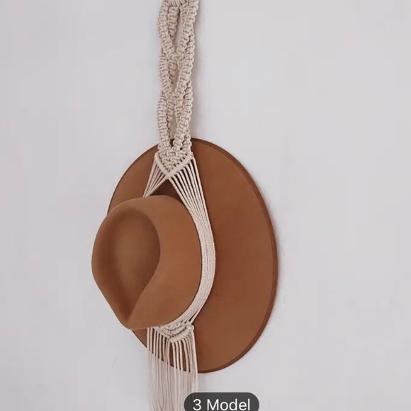 Handmade Boho Tassel Hat Rack Wall Mounted Multi-layer Organizer - Picture 4 of 5